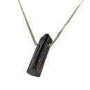 Schwarzer Turmalin (Schörl) Anhänger für Halskette, gebohrt (3,5x1cm)
