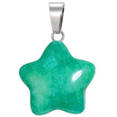 aqasha® Anhänger Achat grün - Halskette - Stern (1,9x1,9 cm)