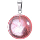 aqasha® Anhänger Achat pink - Halskette - Scheibe (2,1x2,1 cm)