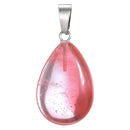 aqasha® Anhänger Achat pink - Halskette - Tropfen (2,5x1,6 cm)