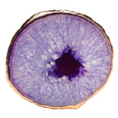 Malkiel Dietrich Edelstein Achat-Scheibe violett - Energiescheibe Erleuchtung & Spiritualität (12 cm)