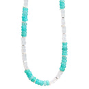 aqasha® Halskette Amazonit, Bergkristall - Halskette - Collier (47x0,6 cm)