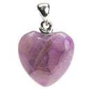 aqasha® Anhänger Amethyst - Halskette - Herzform (2x2 cm)
