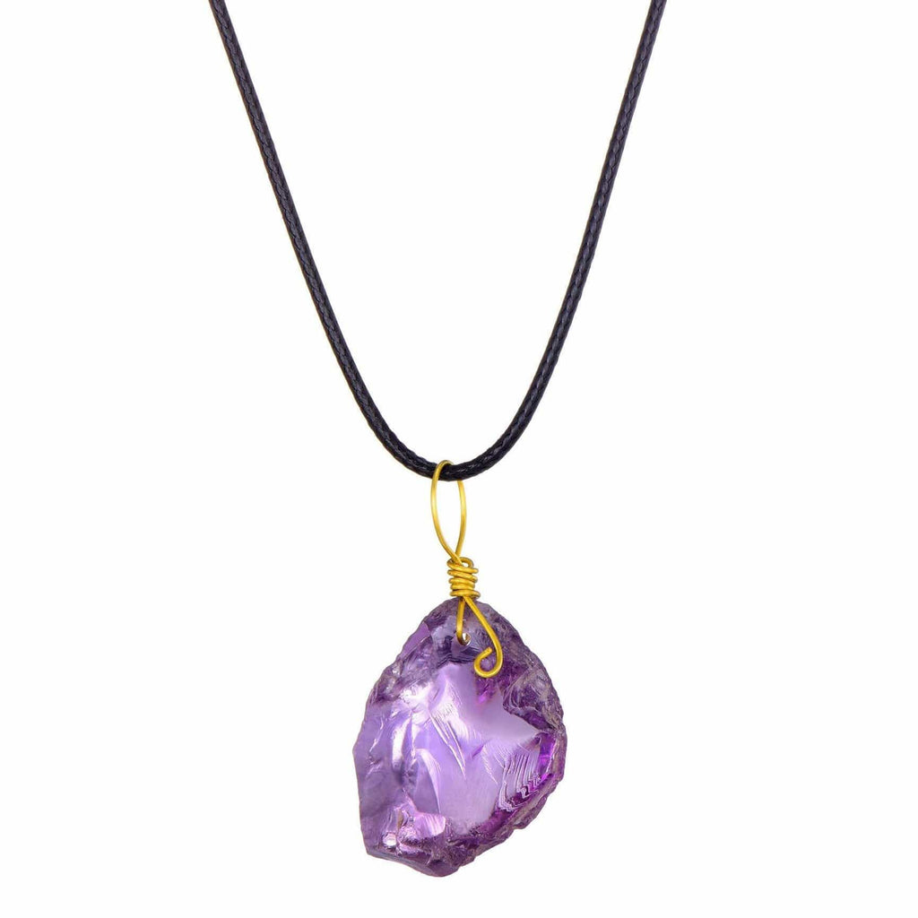 Amethyst Rohstein Kettenanhänger (2,5cm)