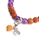 aqasha® Armband Amethyst - Mala Gebetsarmband - Kugeln (0,8 cm)