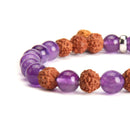 aqasha® Armband Amethyst - Mala Gebetsarmband - Kugeln (0,8 cm)