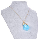 Dagmar de Gari Anhänger Angel Aura blau - Halskette - geschliffen (3,5x3,5cm)