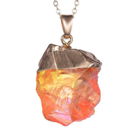 aqasha® Anhänger Angel Aura orange - Anhänger für Halskette - geschliffen (3,5x3,5 cm)