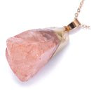 aqasha® Angel Aura rosa - Halskette - geschliffen (3,5x3,5cm)