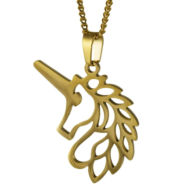 Isabell Giese Anhänger Anhänger für Halskette "Einhornkopf" - Golden