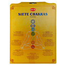 HEM Seven Chakras, 7 Chakren Räucherstäbchen, 7x20 Sticks (140 Stück), 23cm, Brenndauer 40min
