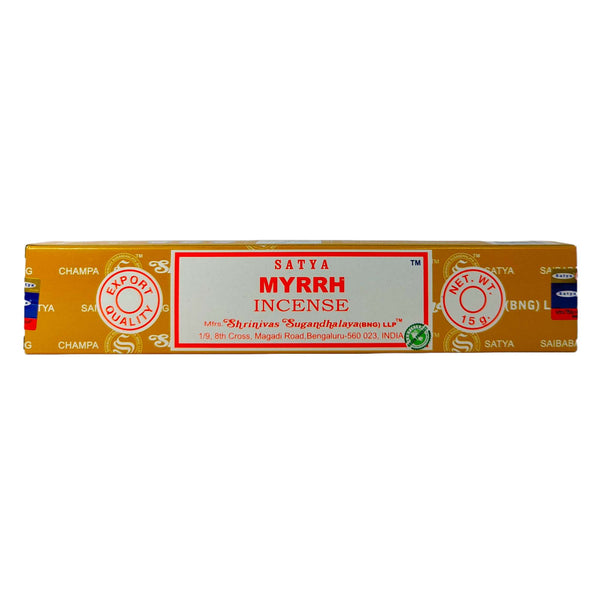 Räucherstäbchen Satya Myrrh, Myrrhe 12 Sticks, 20cm, Brenndauer 45min