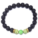 Isabell Giese Armband Aura Armband Vulkanstein & Achat-Perlen "Flexibilität"