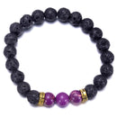 Isabell Giese Armband Aura Armband Vulkanstein & Achat-Perlen "Sensibilität"