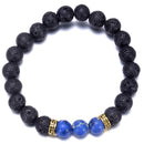 Isabell Giese Armband Aura Armband Vulkanstein & Achat-Perlen "Willenskraft"