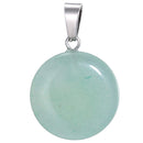 aqasha® Anhänger Aventurin - Halskette - Scheibe (2,1x2,1 cm)
