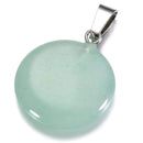 aqasha® Anhänger Aventurin - Halskette - Scheibe (2,1x2,1 cm)