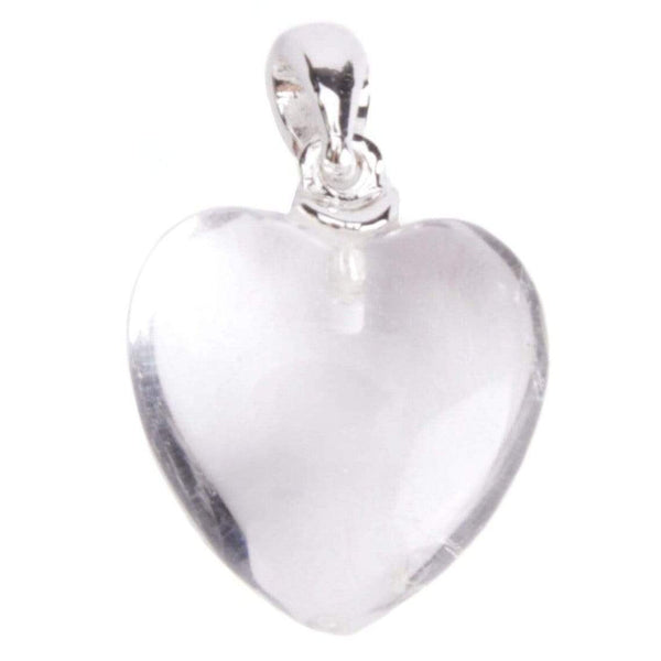 aqasha® Anhänger Bergkristall - Halskette - Herzform (2x2 cm)