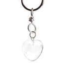 aqasha® Anhänger Bergkristall - Schlüsselanhänger - Herz (3x3x2 cm)
