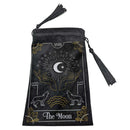 Beutel für Tarot mit Bändel, Der Mond, Schwarz