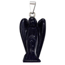 aqasha® Anhänger Blauer Sandstein - Halskette - Engel (3,6x2,2 cm)