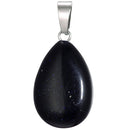 aqasha® Anhänger Blauer Sandstein - Halskette - Tropfen (2,5x1,6 cm)