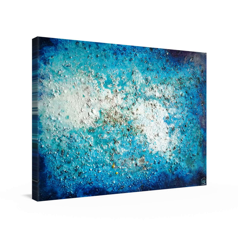 RE Kunstdruck Leinwand / 40x30 cm Blu (Blau) von RE Artist - Kunstdruck