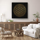 Linda Giese Kunstdruck Blume des Lebens schwarzer Hintergrund - Kunstdruck