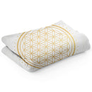 Linda Giese Kunstdruck Decke / 150x100 cm Blume des Lebens weißer Hintergrund - Kunstdruck