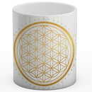 Linda Giese Kunstdruck Tasse / 325 ml Blume des Lebens weißer Hintergrund - Kunstdruck