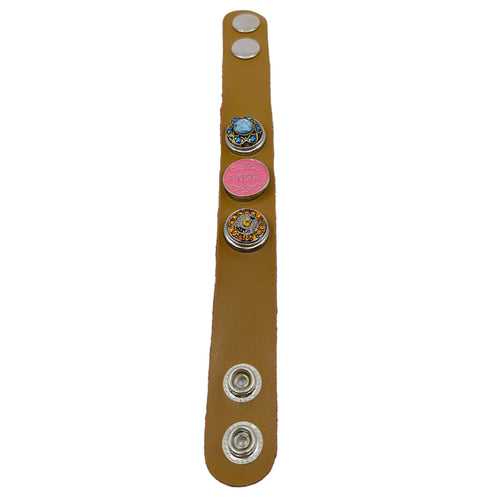 Lederarmband mit Ziersteinen (24cm)