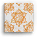 Linda Giese Kunstdruck Leinwand / 20x20 cm Chakrabild: Sakralchakra - Kunstdruck