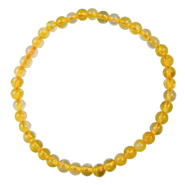 Citrin (gebr.) Armband kleine Edelstein-Perlen (Ø 4mm)