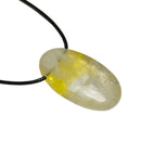 Citrin (gebr.) Seifenstein Anhänger mit Bohrung, 4x2 cm