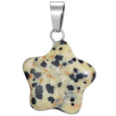 aqasha® Anhänger Dalmatinerstein - Halskette - Stern (1,9x1,9 cm)