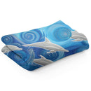 Sonja Ariel von Staden Kunstdruck Decke / 150x100 cm Delfinbild: Delfin-Familie im Wellentanz - Kunstdruck