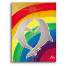 Sonja Ariel von Staden Kunstdruck Delfinbild: Delfin Regenbogen Energie - Kunstdruck