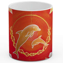 Sonja Ariel von Staden Kunstdruck Tasse / 325 ml Delfinbild: Delfine der Lebensfreude - Kunstdruck