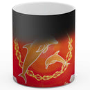 Sonja Ariel von Staden Kunstdruck Tasse / 325 ml (Thermoeffekt) Delfinbild: Delfine der Lebensfreude - Kunstdruck