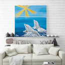 Sonja Ariel von Staden Kunstdruck Delfinbild: Sonnenbad der Delfine - Kunstdruck