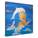 Sonja Ariel von Staden Kunstdruck Delfinbild: Spielerei - Kunstdruck