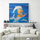 Sonja Ariel von Staden Kunstdruck Delfinbild: Spielerei - Kunstdruck