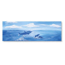 Sonja Ariel von Staden Kunstdruck Leinwand / 60x20 cm Delfinbild: Vergnügte Delfine - Kunstdruck