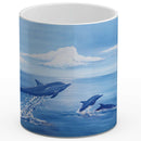 Sonja Ariel von Staden Kunstdruck Tasse / 325 ml Delfinbild: Vergnügte Delfine - Kunstdruck