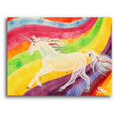 Einhornbild: Regenbogen-Einhorn der Freude