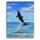 Delfinbild: Springender Delfin