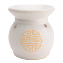 aqasha® Duftöl Duftöllampe weiß mit Goldverzierung