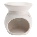 aqasha® Duftöl Duftöllampe weiß mit Goldverzierung