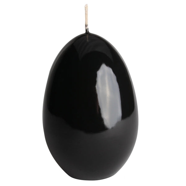 aqasha® Eikerze - Paraffin - schwarz (Höhe: 12cm, Ø = 8cm)