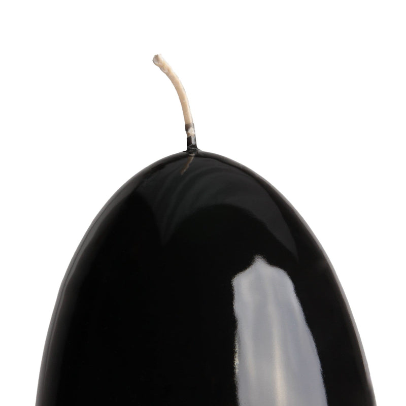 aqasha® Eikerze - Paraffin - schwarz (Höhe: 12cm, Ø = 8cm)